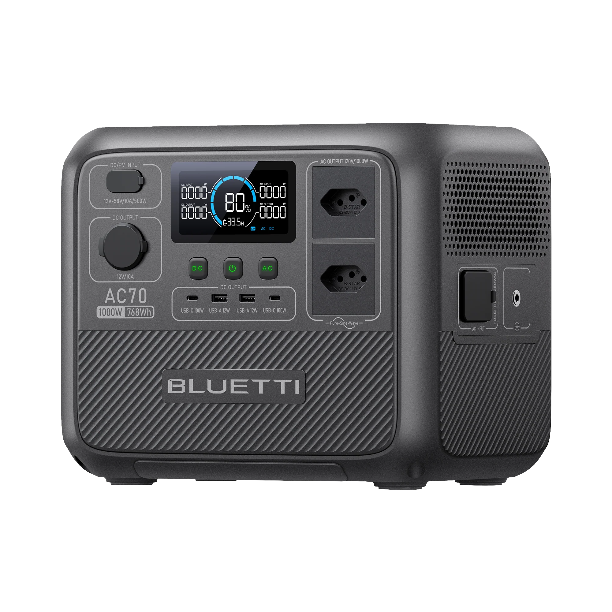 BLUETTI AC70 Estação de Energia Portátil | 1000 W 768 Wh - Image 10