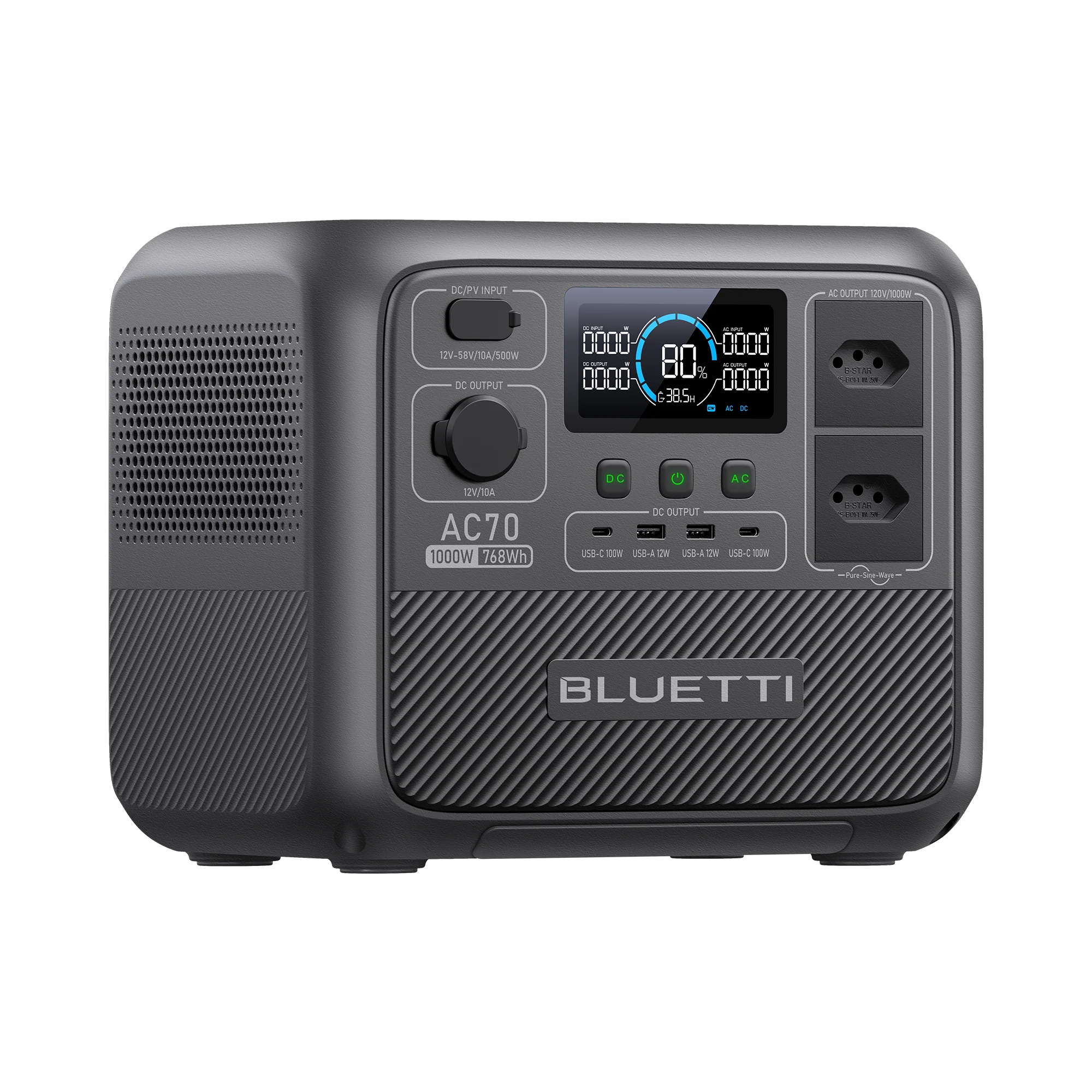 BLUETTI AC70 Estação de Energia Portátil | 1000 W 768 Wh - Image 11