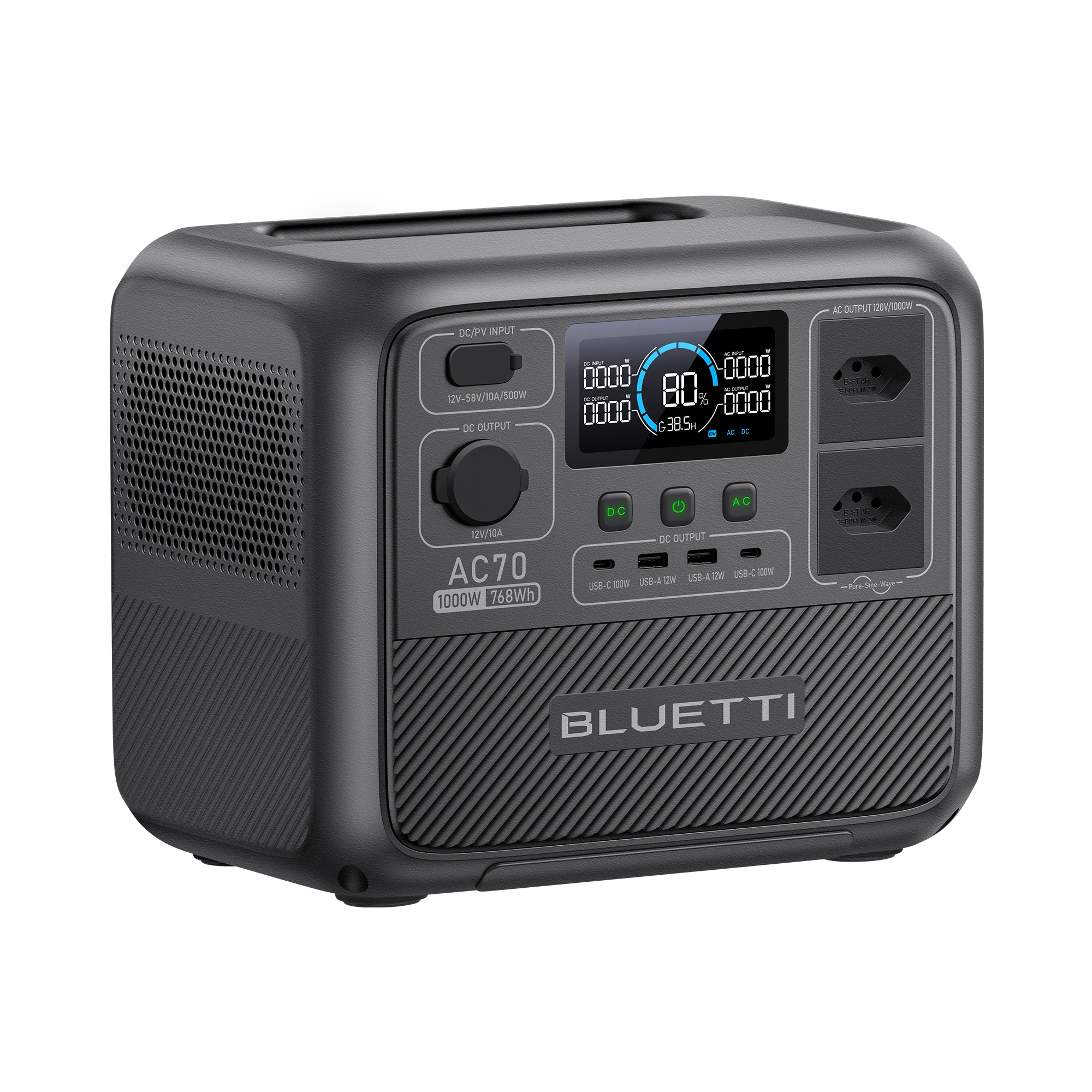 BLUETTI AC70 Estação de Energia Portátil | 1000 W 768 Wh - Image 12