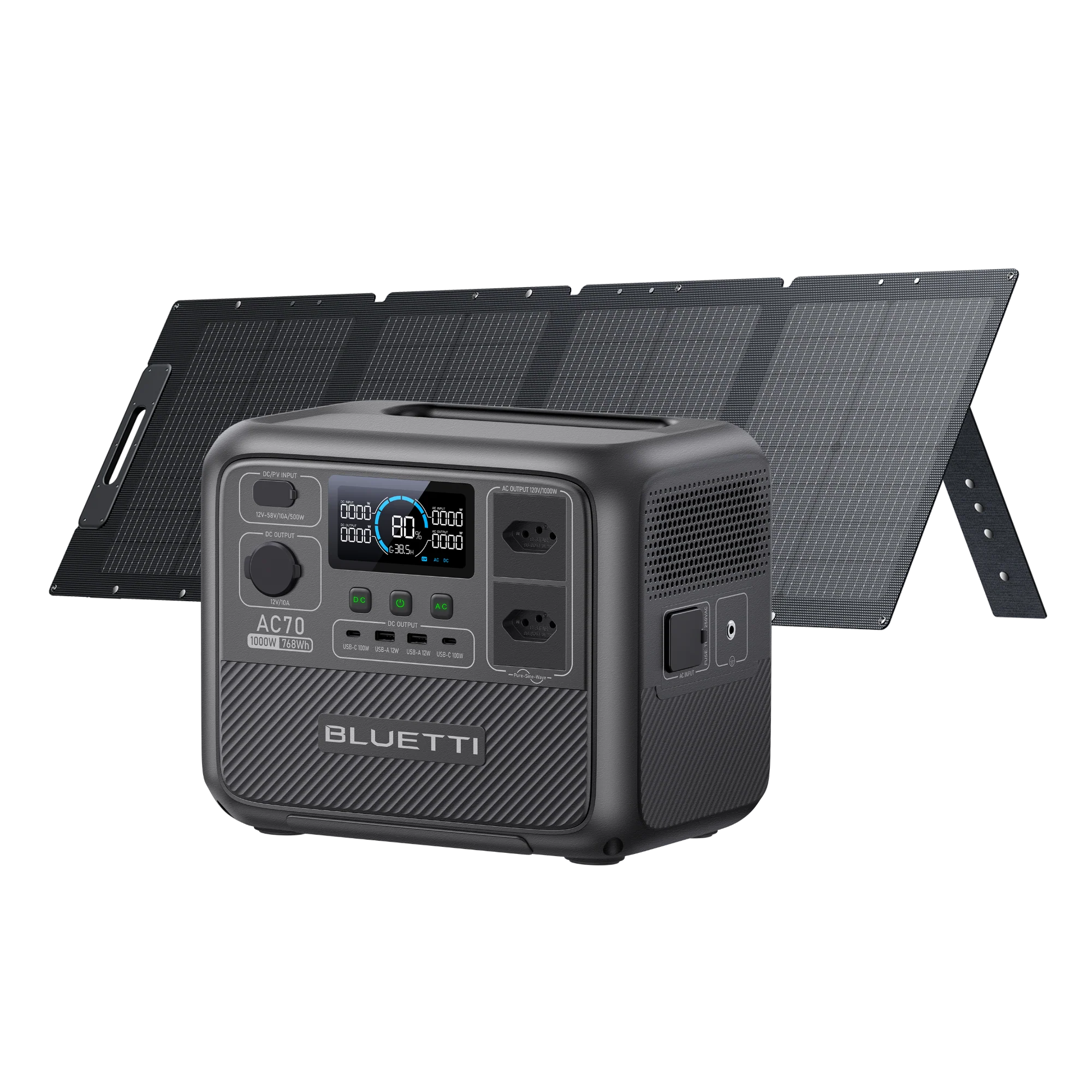 BLUETTI AC70 Estação de Energia Portátil | 1000 W 768 Wh - Image 3