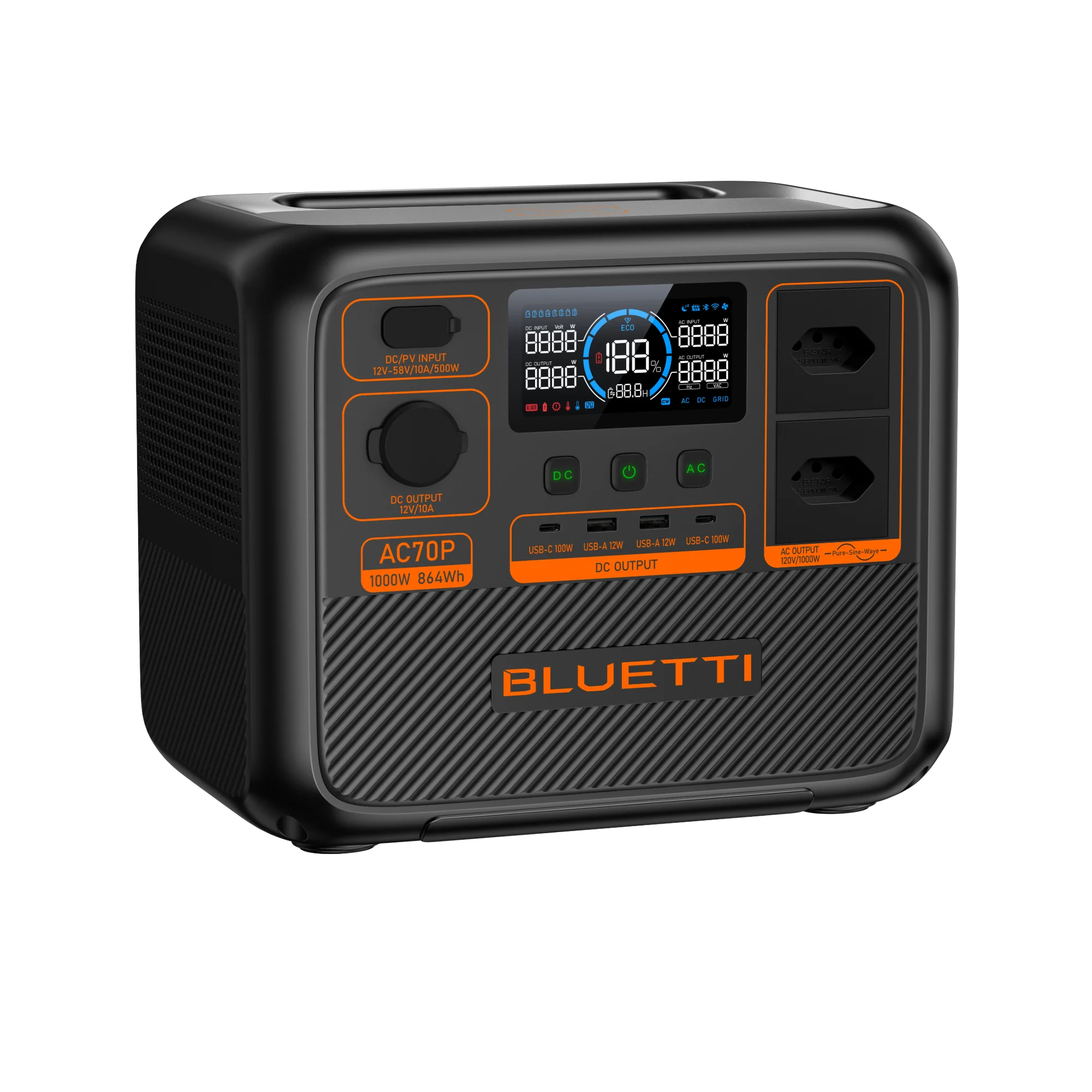 BLUETTI AC70P Estação de Energia Portátil | 1000 W 864 Wh - Image 5